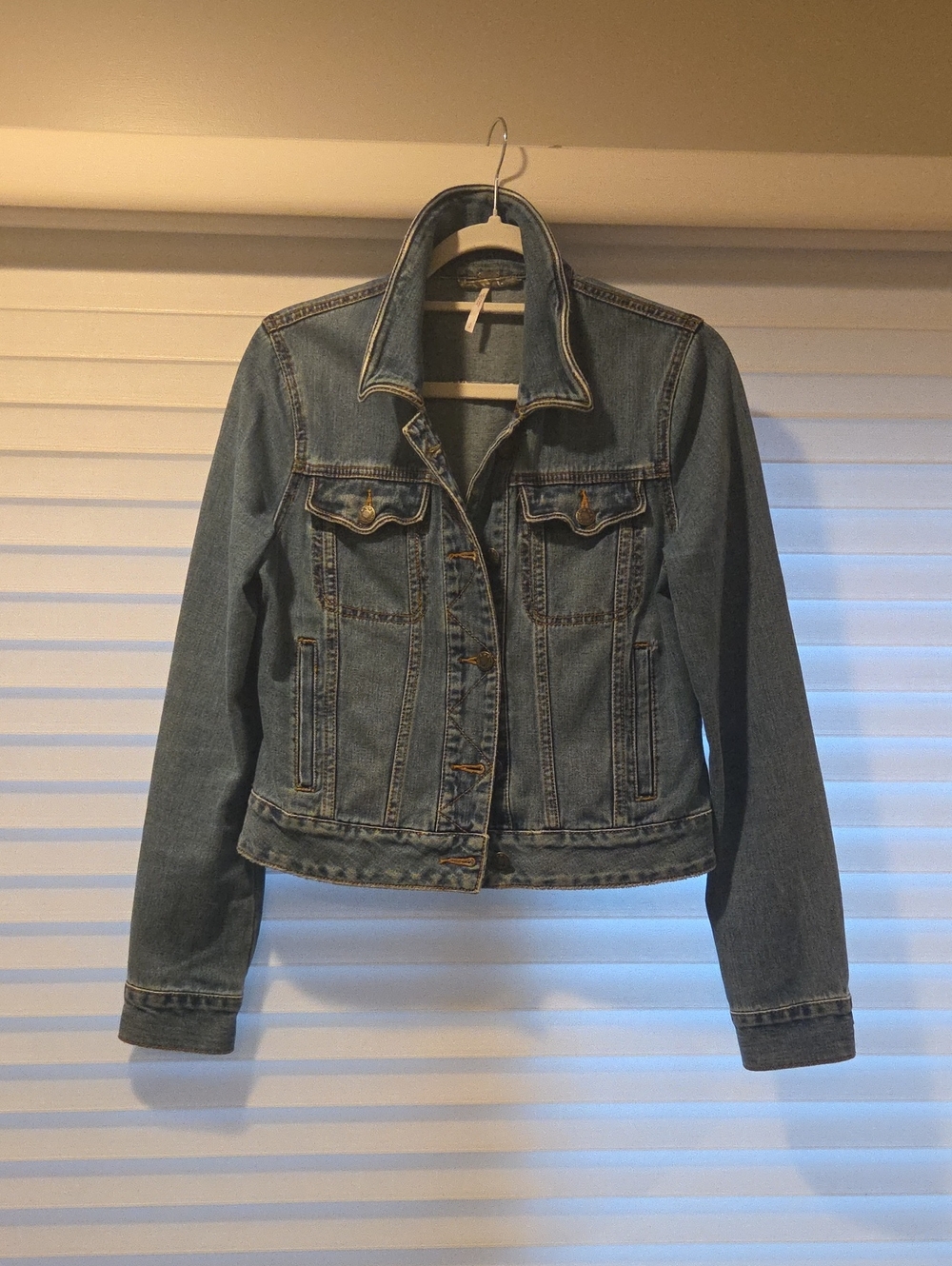 Free People Medium Wash Denim Jacket
